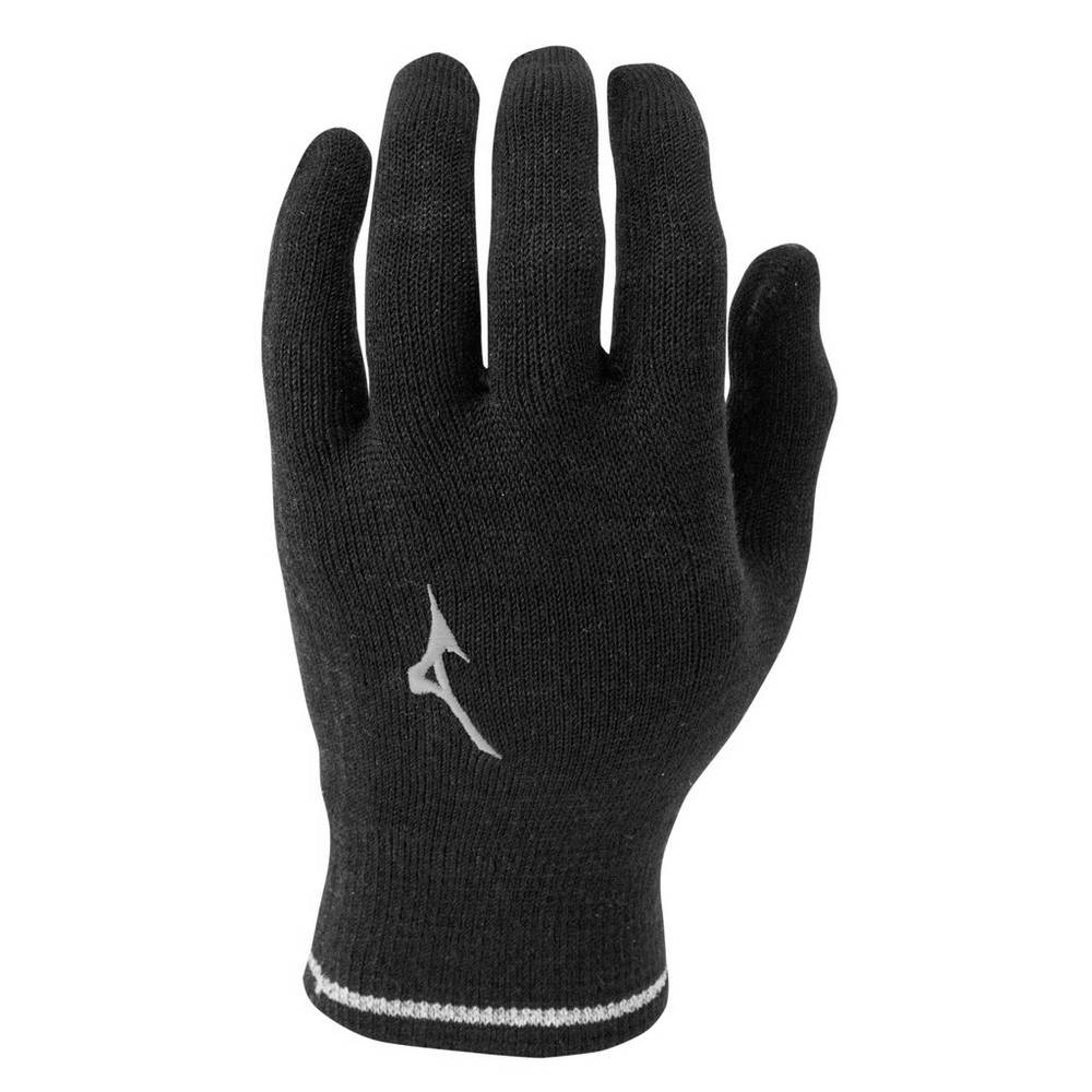 Mens Mizuno Breath Thermo® Knit Gloves Black Philippines (FYNCQU093)